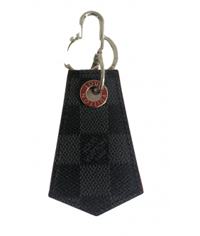 DAMIER GRAPHITE KEYCHAIN